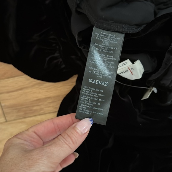 Anthropologie | Black Velvet Jumpsuit | size S | NWT - Picture 5 of 6